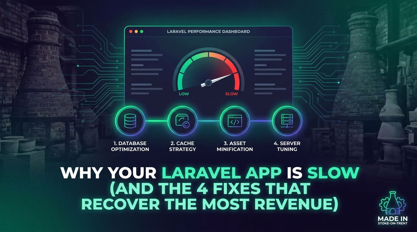 Why your Laravel app is slow (and the 4 fixes that recover the most revenue) — a Stoke-on-Trent dev's guide
