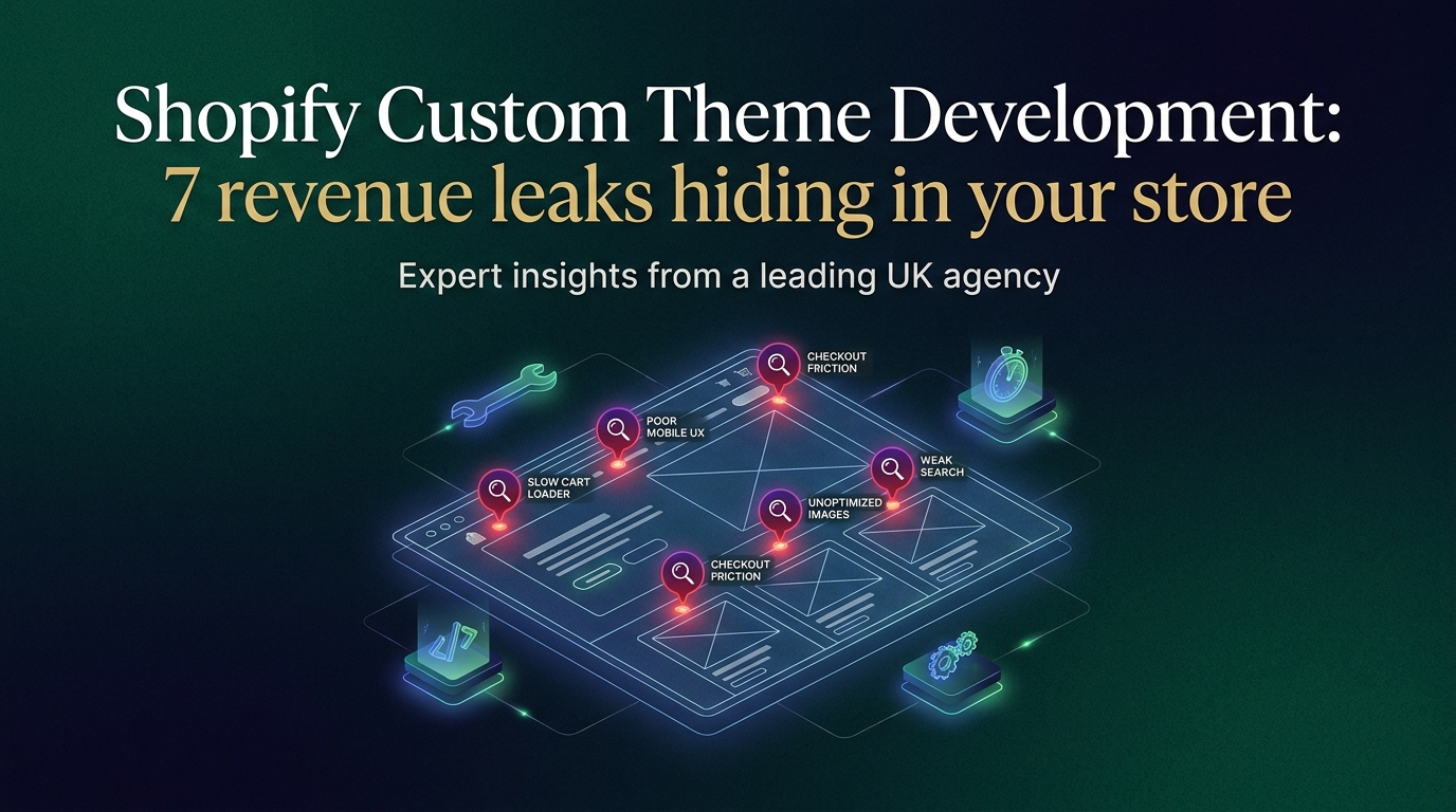 Shopify Custom Theme Development: 7 Revenue Leaks Hiding in Your Store (And How to Fix Them)