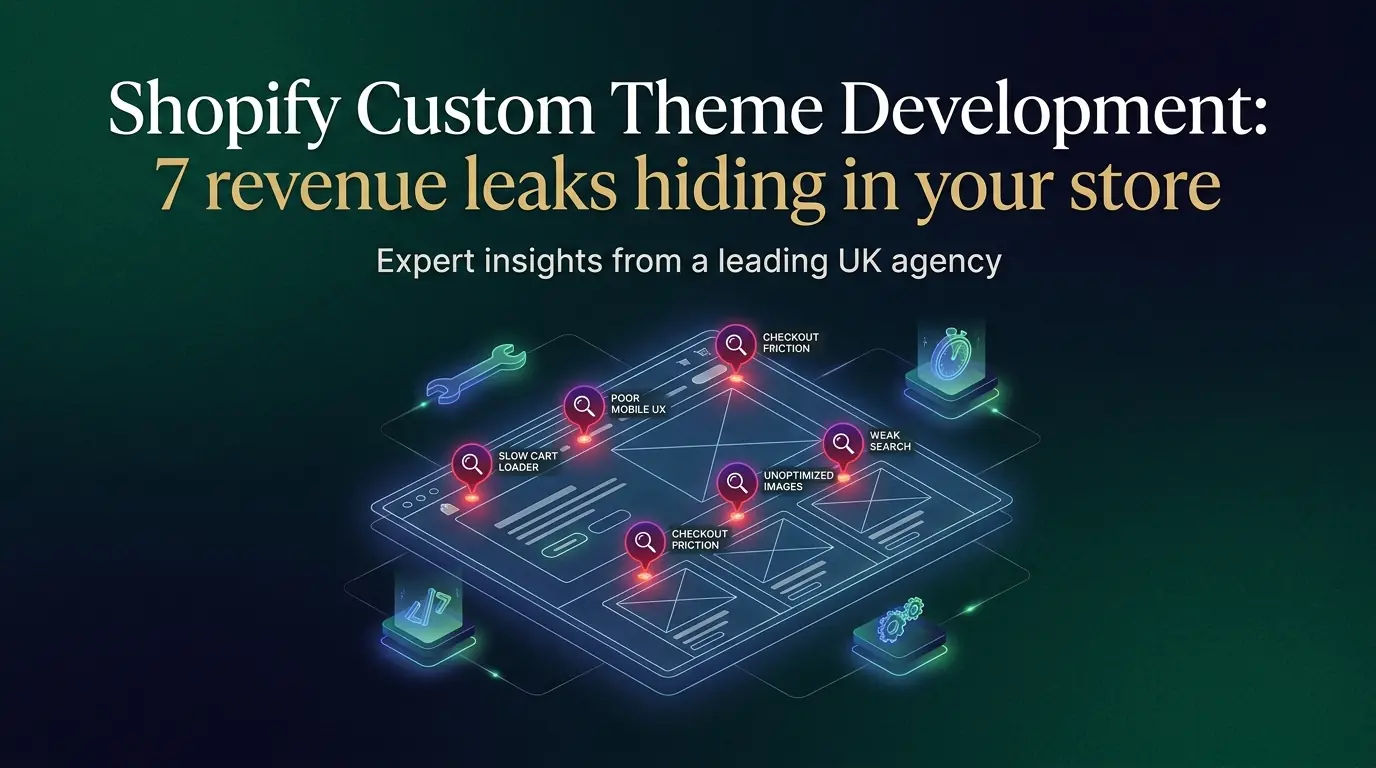Shopify Custom Theme Development: 7 Revenue Leaks Hiding in Your Store (And How to Fix Them)