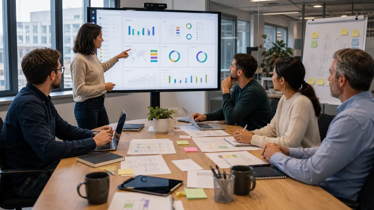 UK operations team mapping custom ERP workflows for finance sales stock and projects
