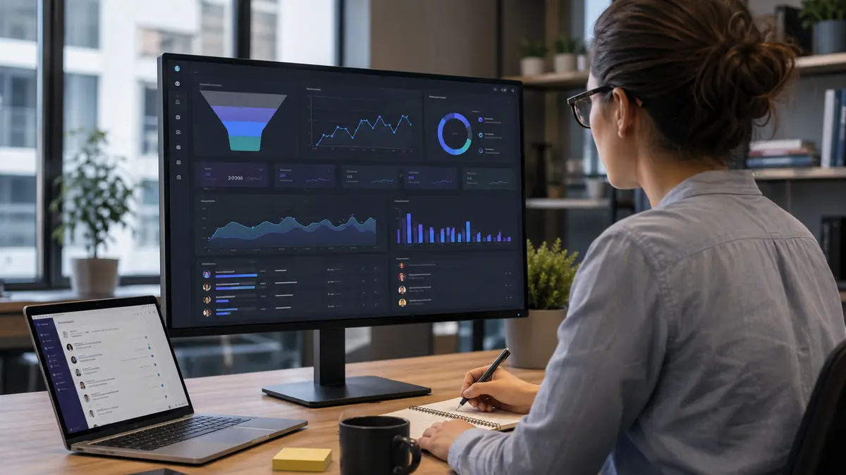 Product manager reviewing SaaS onboarding analytics and support feedback Product manager reviewing SaaS onboarding analytics and support feedback