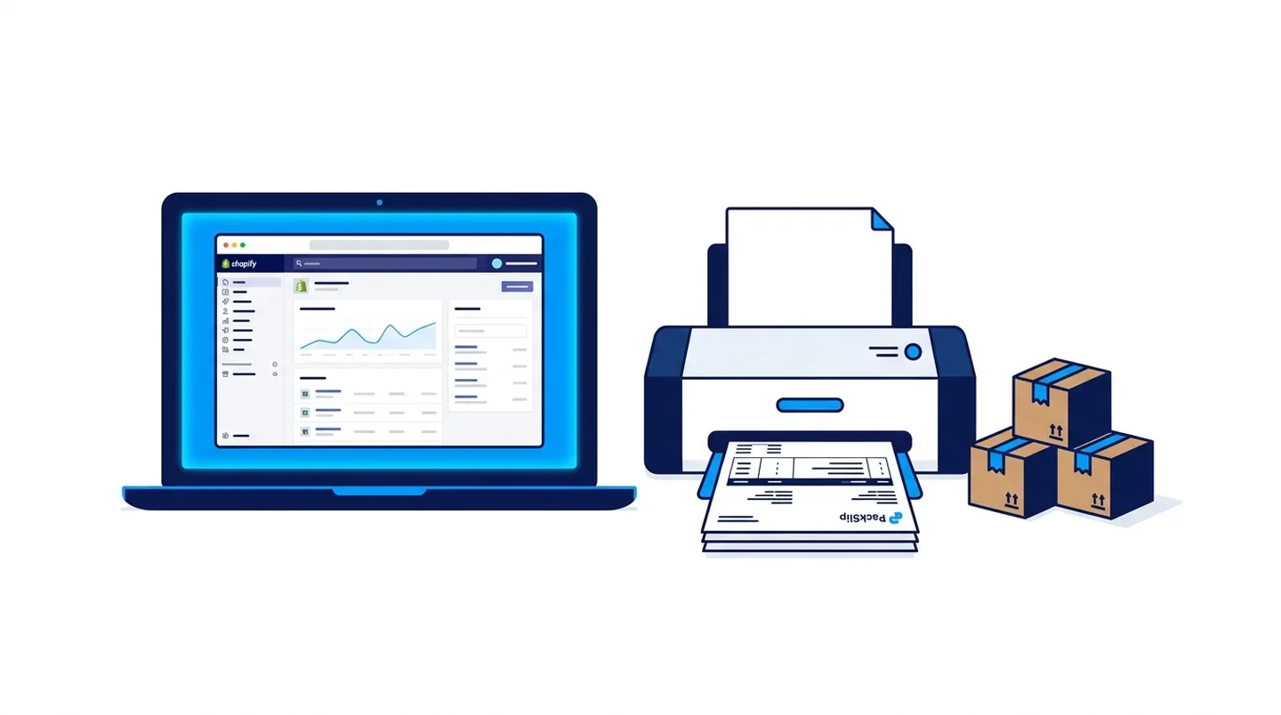 How to print packing slips on Shopify — PackSlip free app dashboard